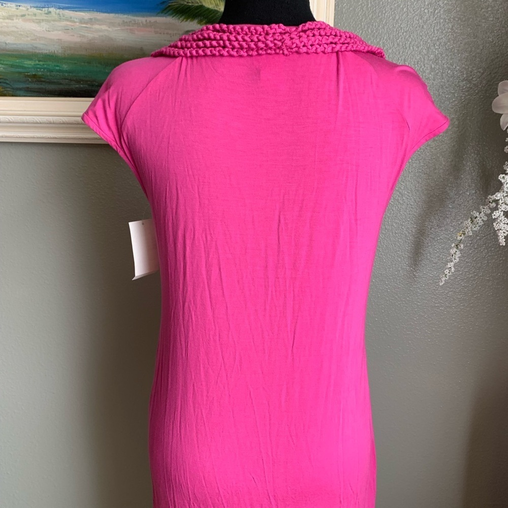 Nanette Lepore Macrame Pink Tunic Dress Size Small - Picture 13 of 17